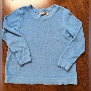 Denim&Co Soft Blue Fleece Sweatshirt